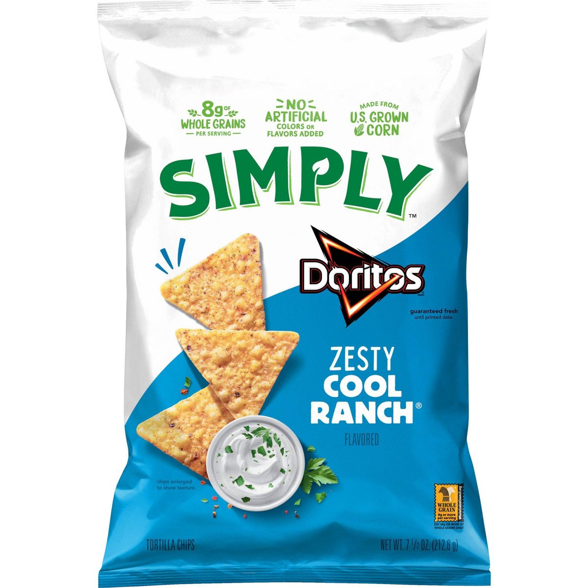 Doritos Tortilla Chips Sabor Cool Ranch Picante - 7.5 oz