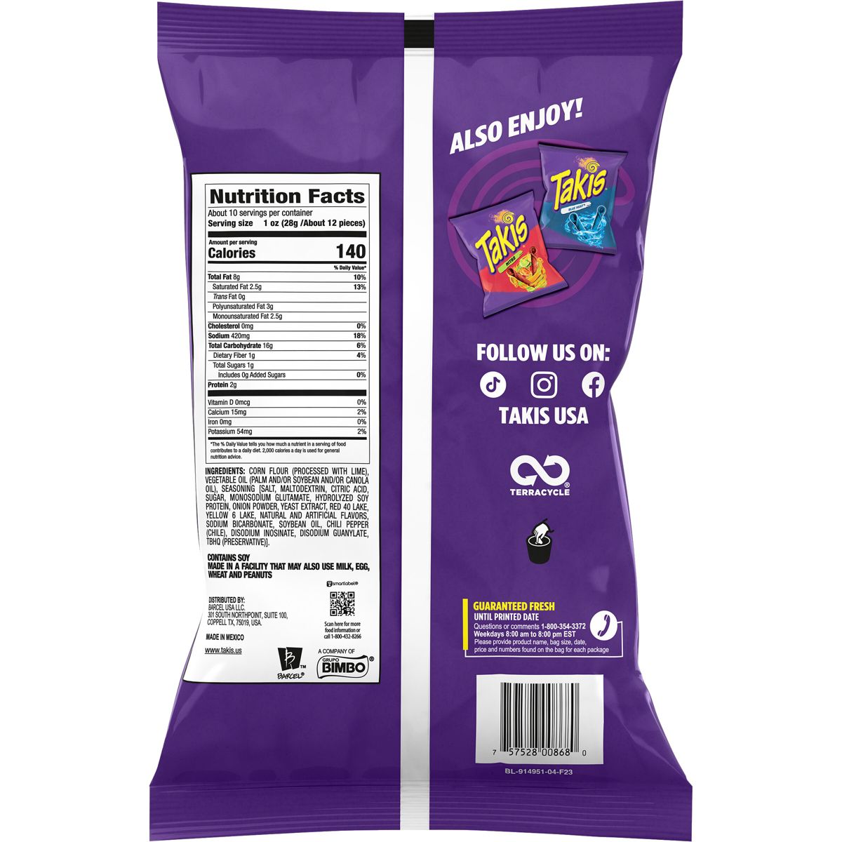 Takis Rolled Fuego Tortilla Chips - 9.9 oz - Imagen 3