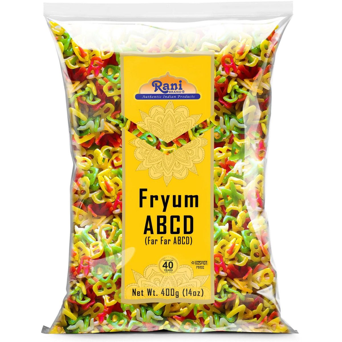 Rani Brand Auténticos Alimentos Indios | Far Far / Fryums (Forma ABCD)