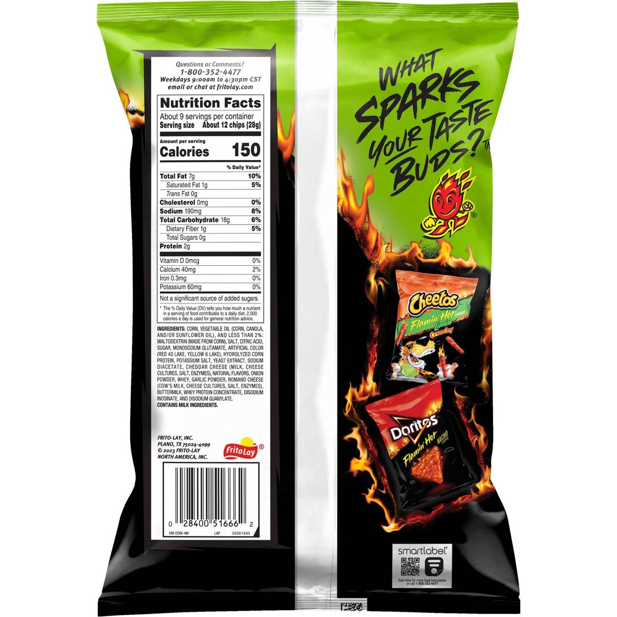 Doritos Flamin' Hot Limón Totopos de Maíz - 9.25 oz - Imagen 3
