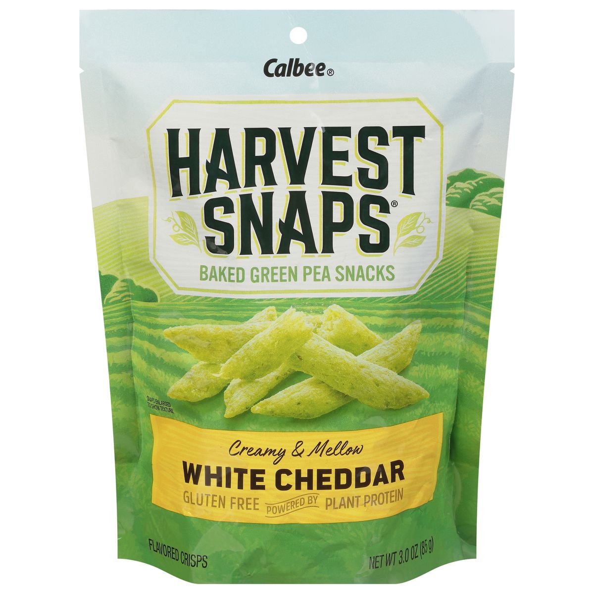 Harvest Snaps Snacks de Chícharo Horneados Sabor Queso Cheddar Blanco - 3 oz - Imagen 2