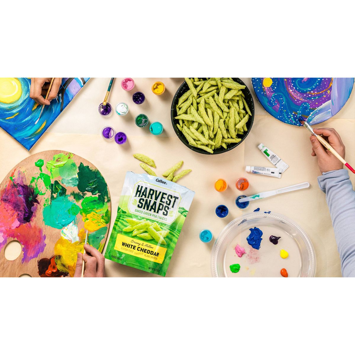 Harvest Snaps Snacks de Chícharo Horneados Sabor Queso Cheddar Blanco - 3 oz - Imagen 5
