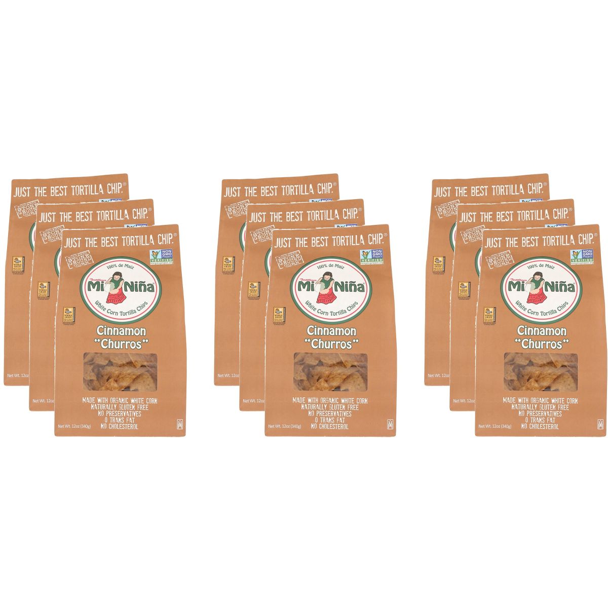 Totopos Mi Nina Sabor Canela Churros - Caja con 9 Piezas - 12 oz - Imagen 2