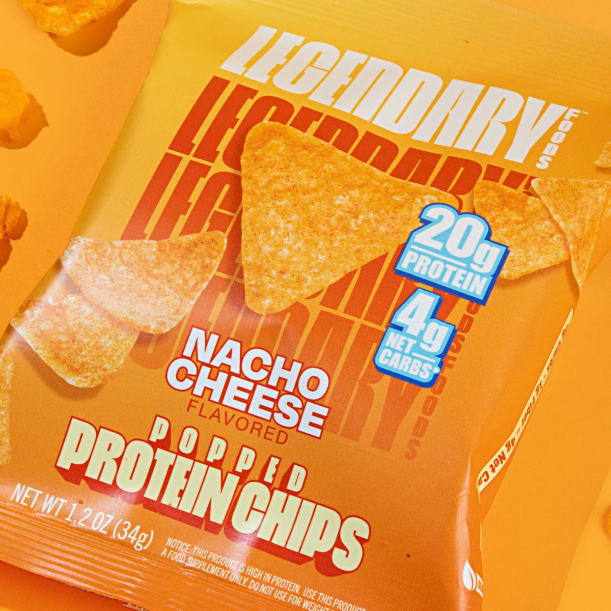 Legendary Foods Papas Proteínicas Horneadas Sin Gluten y Aptas para Keto - Sabor Queso Nacho - 4.8 oz/4 unidades - Imagen 6