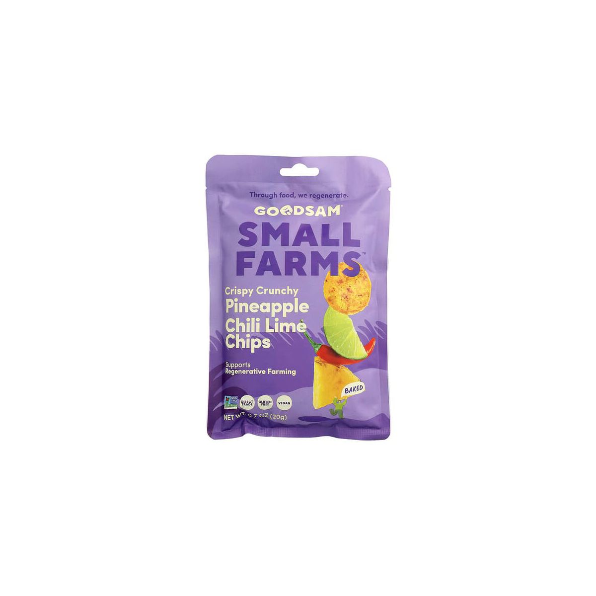 GoodSam, Small Farms, Papas Fritas Crujientes, Piña Chile Lima, 0.7 oz - Imagen 2