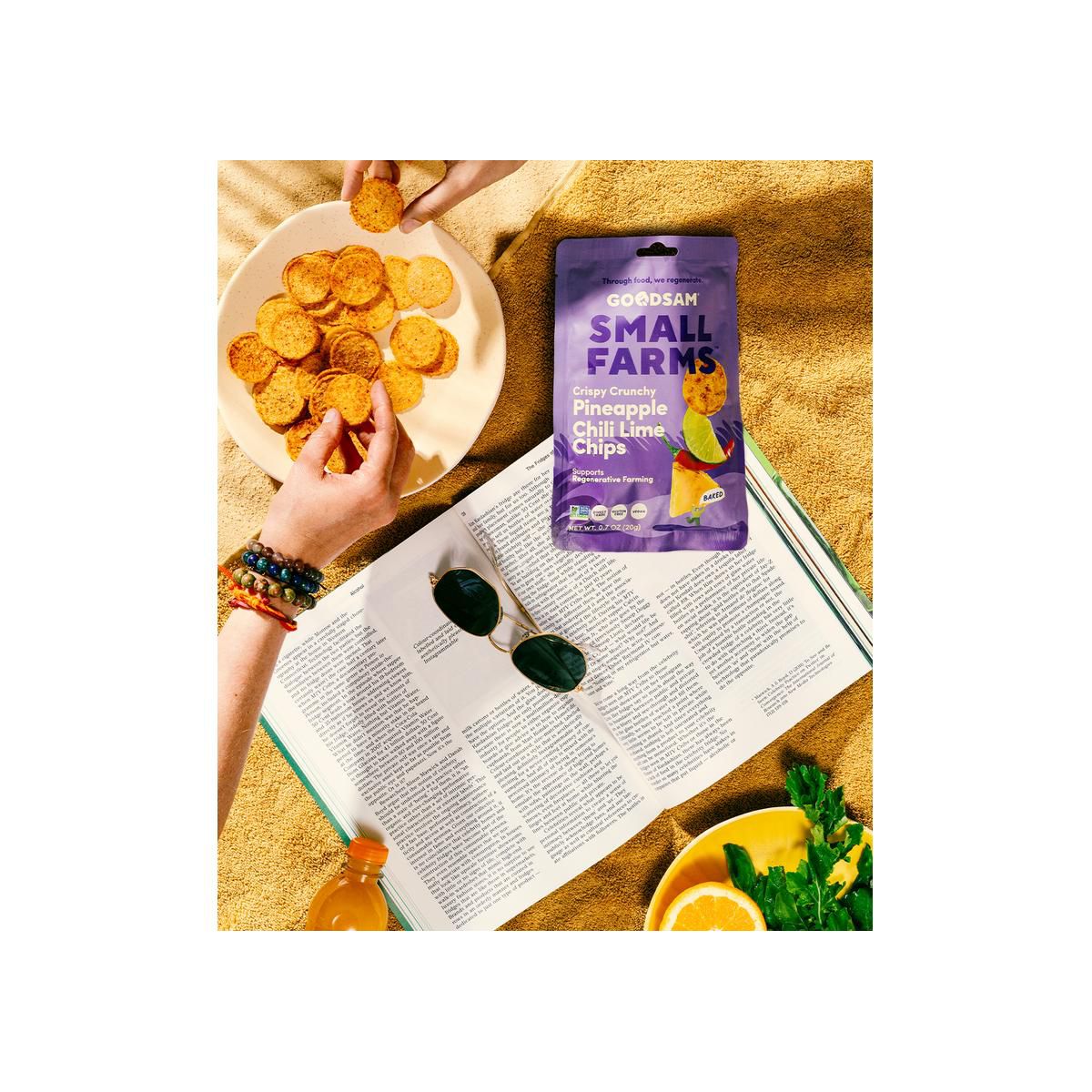 GoodSam, Small Farms, Papas Fritas Crujientes, Piña Chile Lima, 0.7 oz - Imagen 5