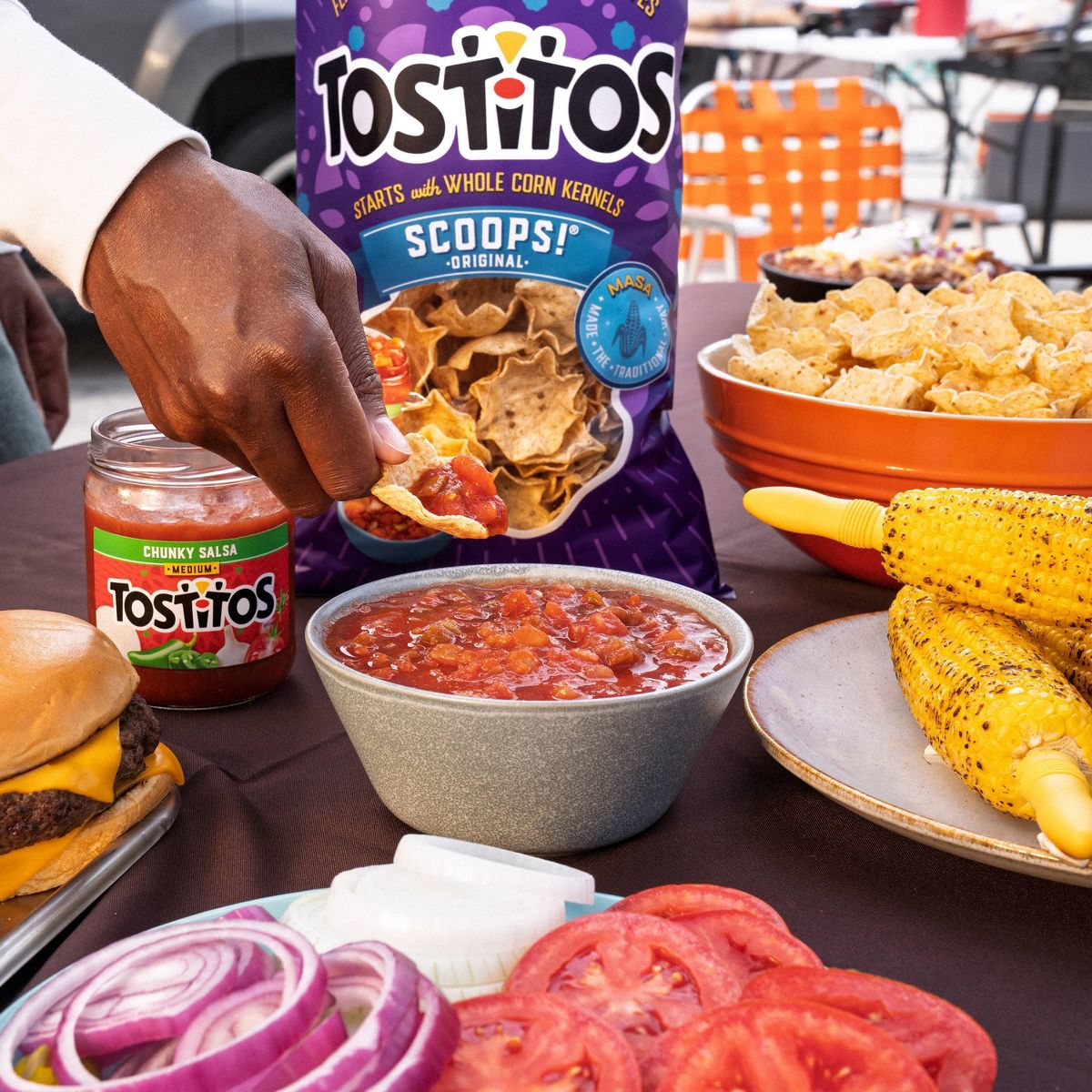 Tostitos Scoops! Totopos de Tortilla Tamaño Fiesta - 14.5 oz - Imagen 4