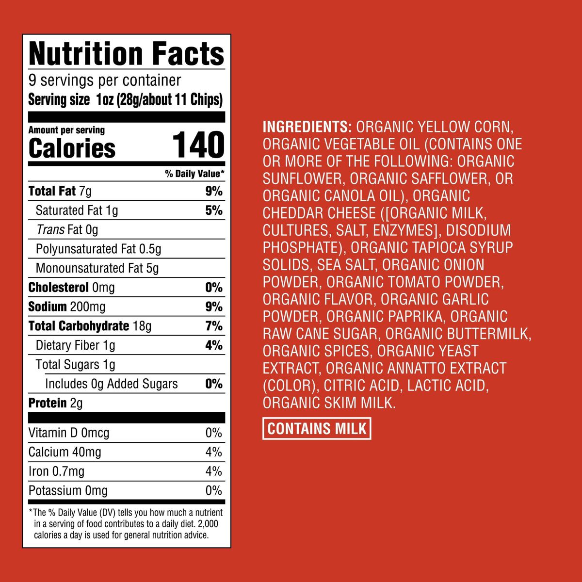 Tortilla Chips Sabor Queso Nacho Orgánicos - 9 oz - Good & Gather™ - Imagen 5