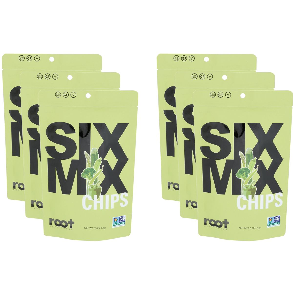 Root Foods SixMix Chips - Caja de 6 - 2.5 oz