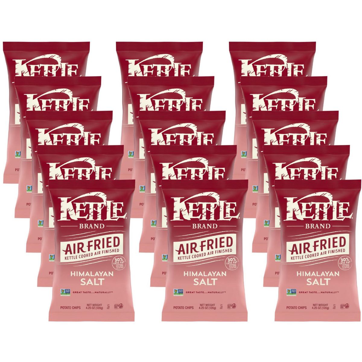 Kettle Brand Papas Fritas al Aire con Sal del Himalaya - Caja con 15/4.25 oz