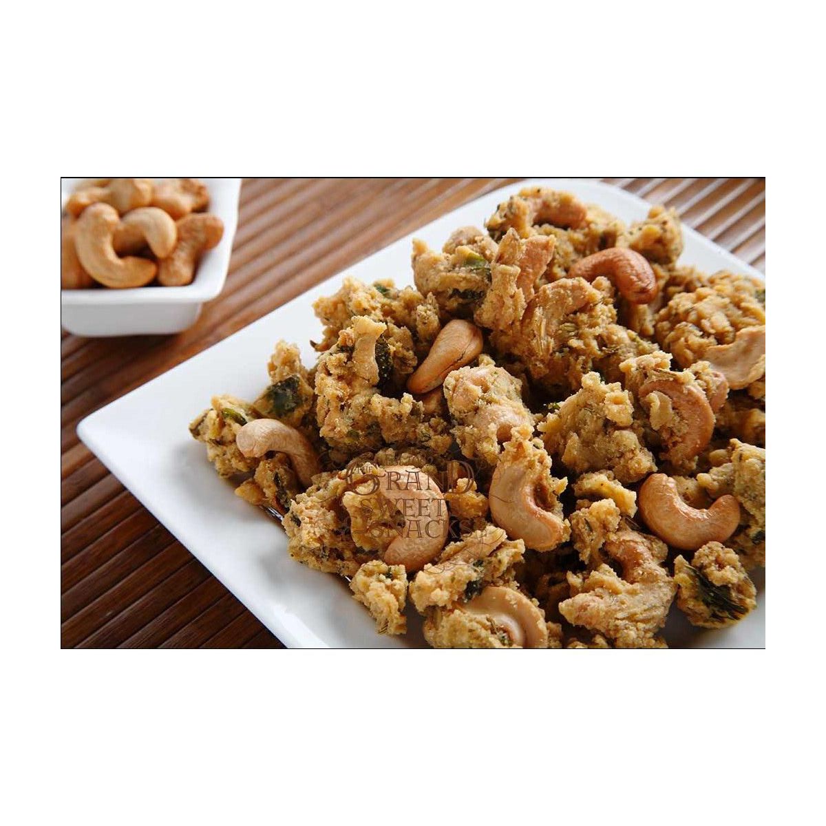 GSS Signature Crujiente y Picante Cashew Pakoda / Kaju Pakoda / Frituras de Marañón - Paquete de 2 × 250g = 1.1 lb - Imagen 3