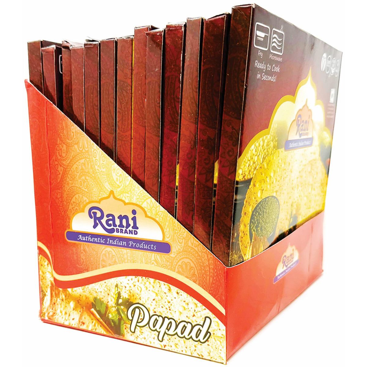 Rani Brand Authentic Indian Foods | Pappadums Red Chilli Papad - Imagen 3