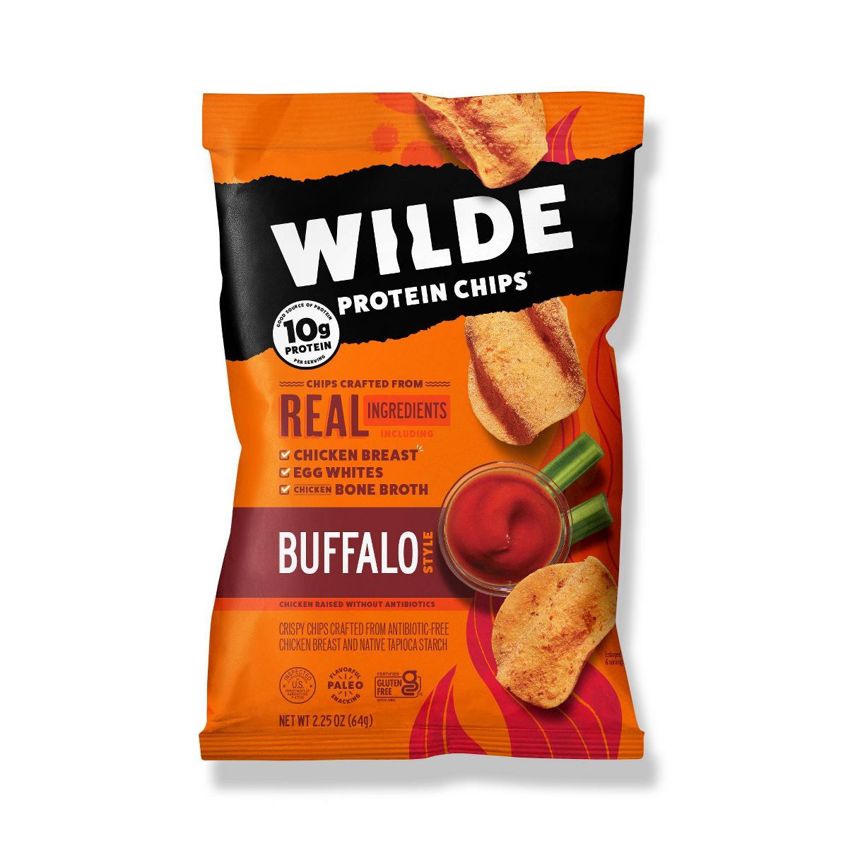 WILDE Papas Proteínicas Sabor Buffalo - 2.25 oz - Imagen 2