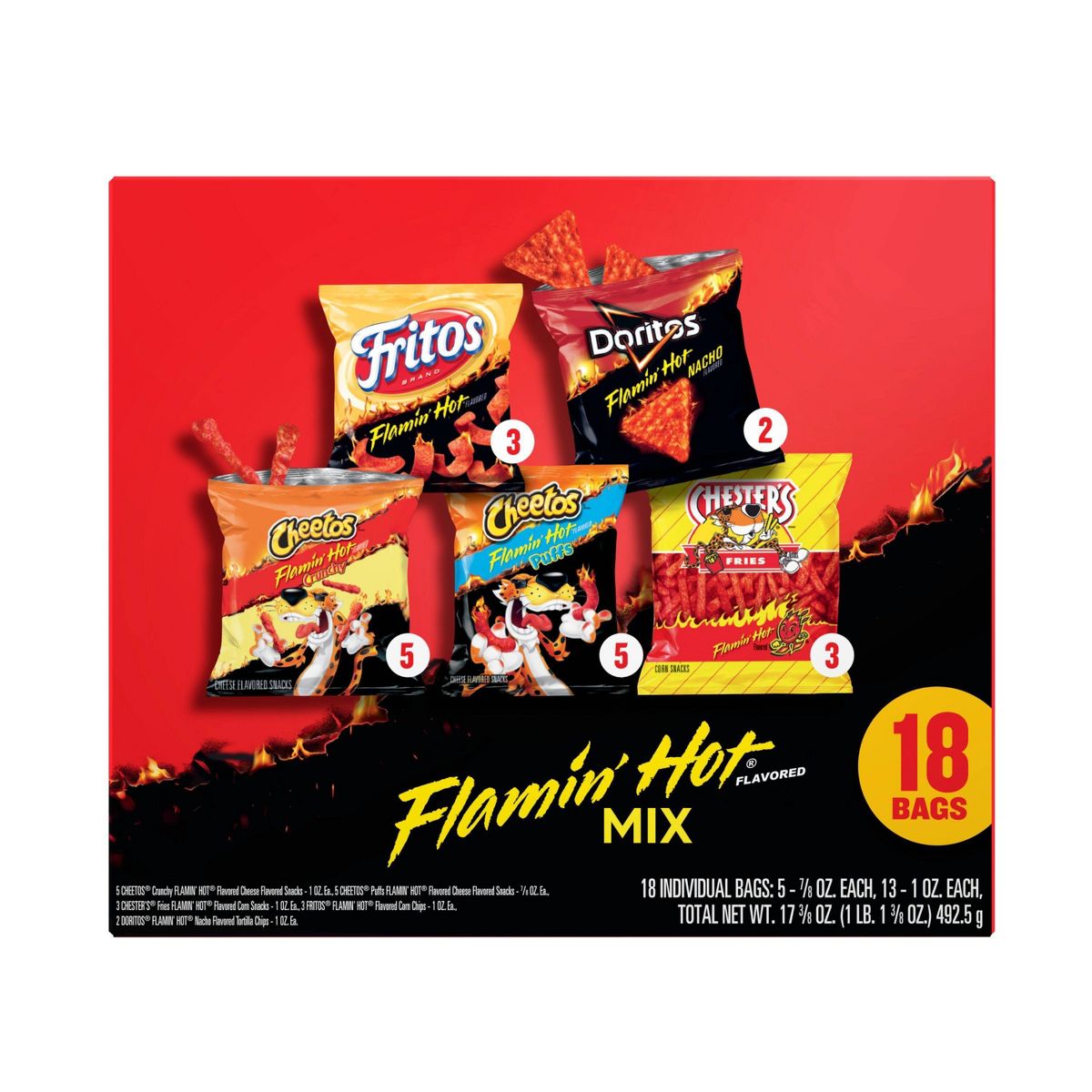 Frito-Lay Mix de Botanas Flamin' Hot - Paquete de 18 piezas - Imagen 3