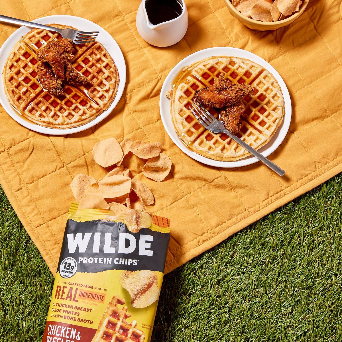 WILDE Papas con Proteína 13g - Sabor Pollo y Waffles - Paquete con 4 - Imagen 6