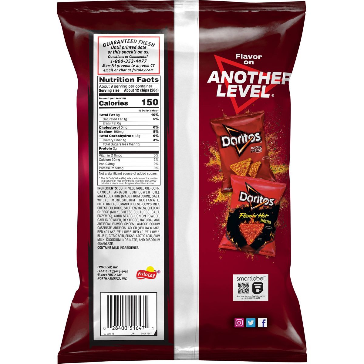 Doritos Spicy Nacho Totopos de Maíz - 9.75 oz - Imagen 3