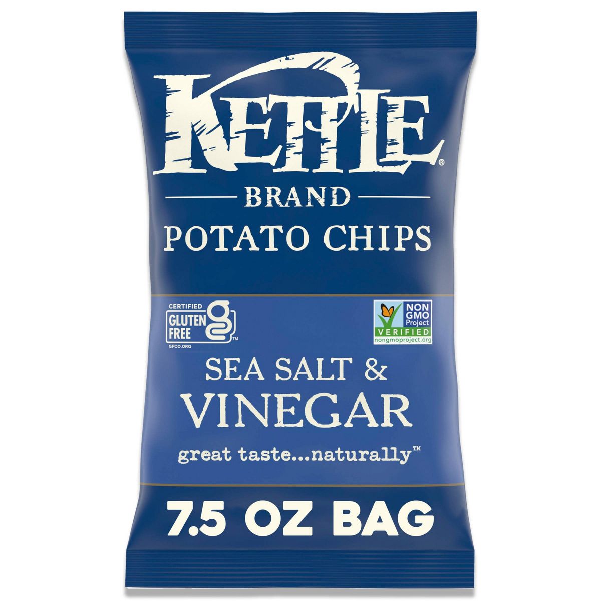 Papas Fritas Kettle Brand Sabor Sal de Mar y Vinagre - 7.5 oz