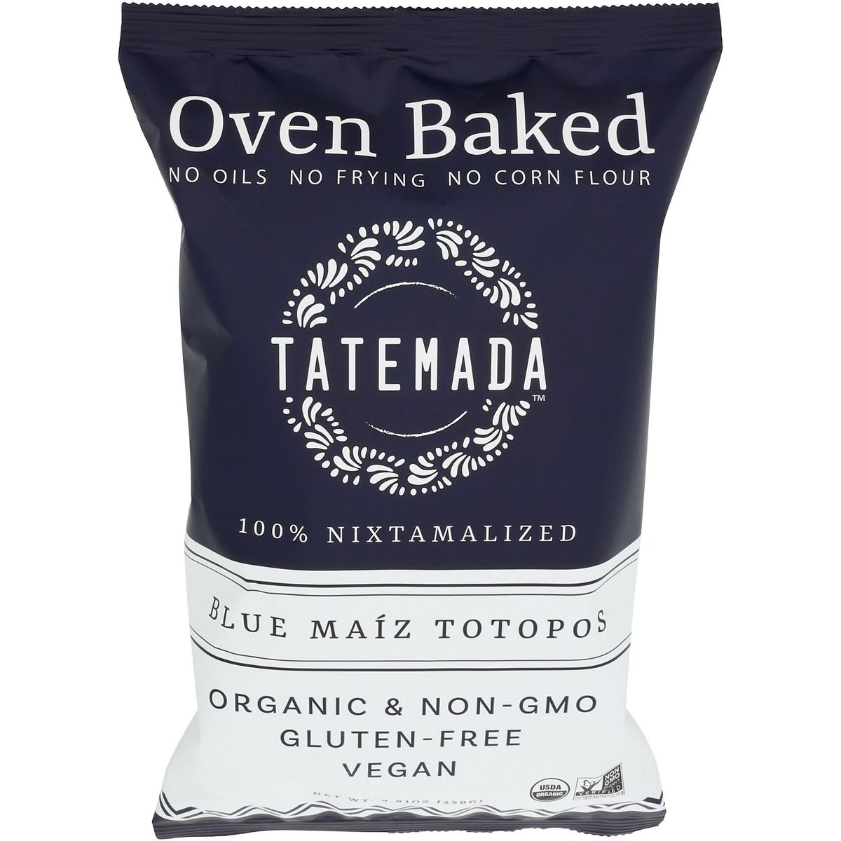 Totopos de Maíz Azul Horneados Tatemada - Caja con 6 - 250 g - Imagen 3