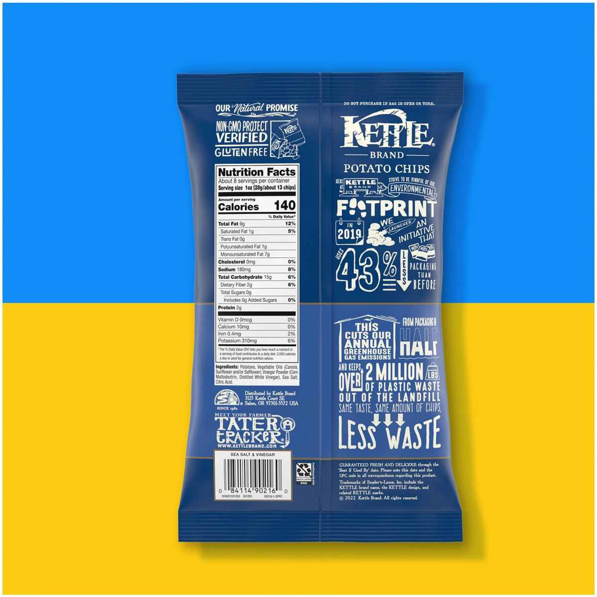 Papas Fritas Kettle Brand Sabor Sal de Mar y Vinagre - 7.5 oz - Imagen 9