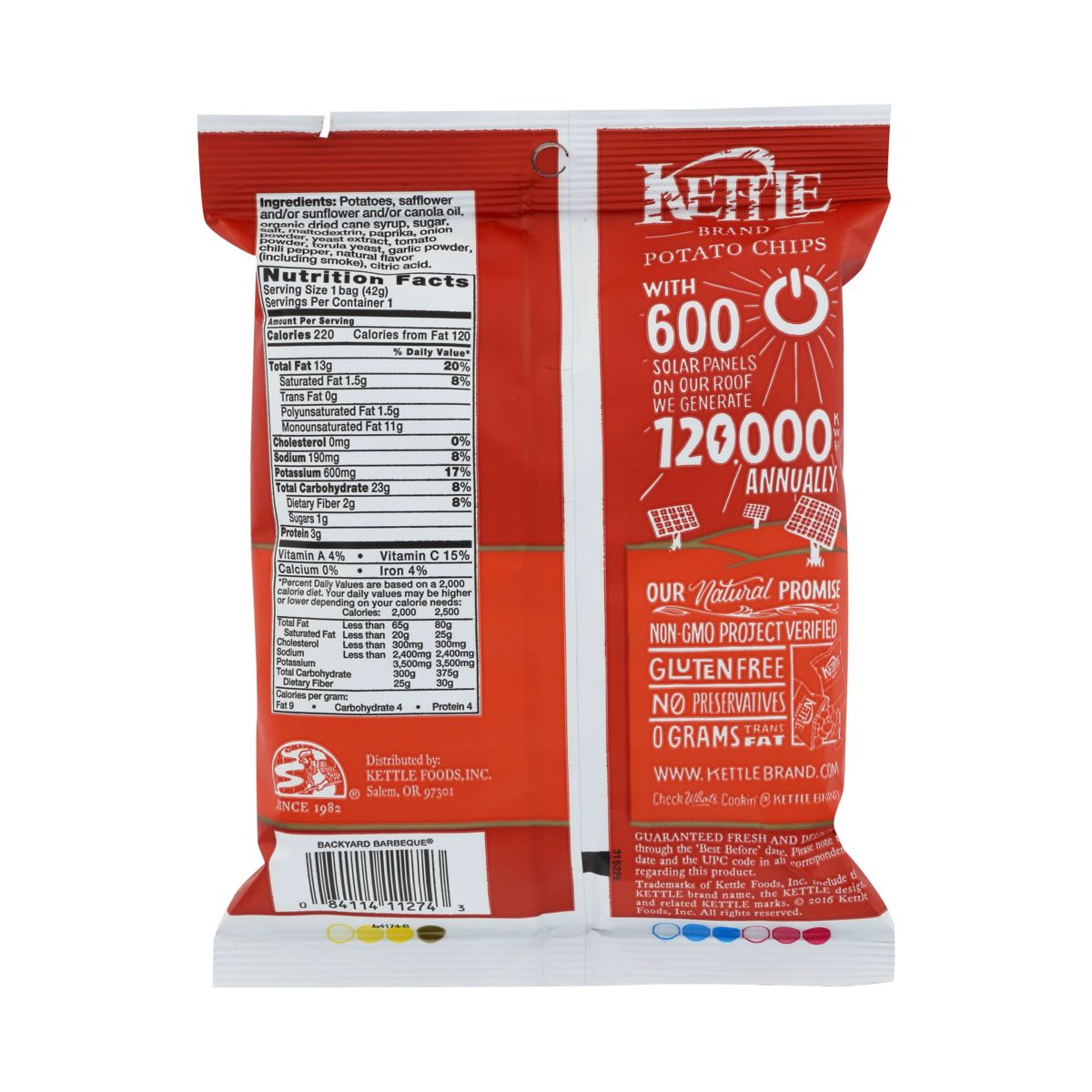 Papas Fritas Kettle Brand Sabor Barbacoa de Patio - Caja de 24/1.5 oz - Imagen 4