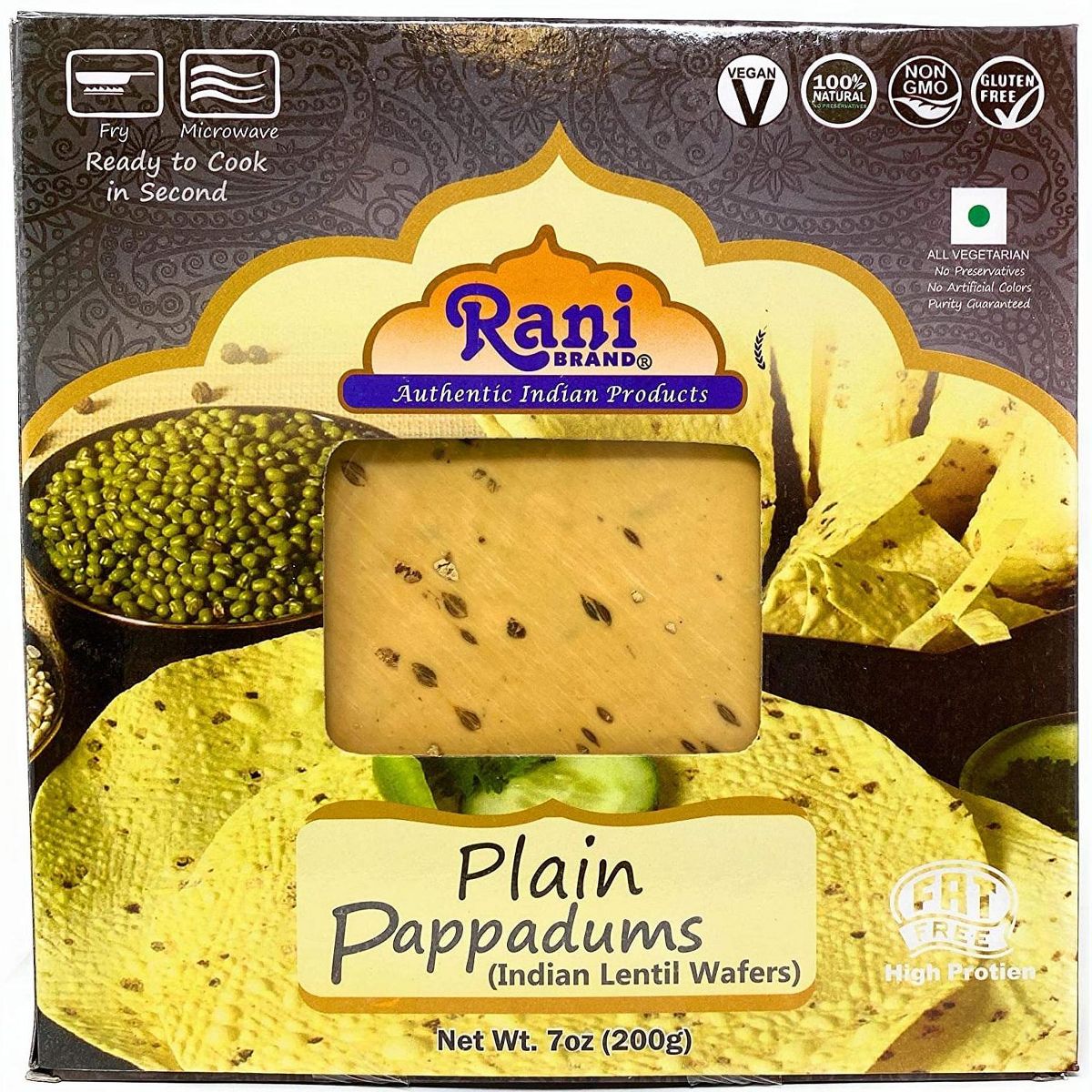 Rani Brand Authentic Indian Foods | Pappadums Papad Planos