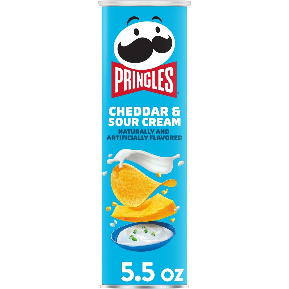 Pringles Papas Fritas Sabor Queso Cheddar y Crema Agria - 5.5 oz