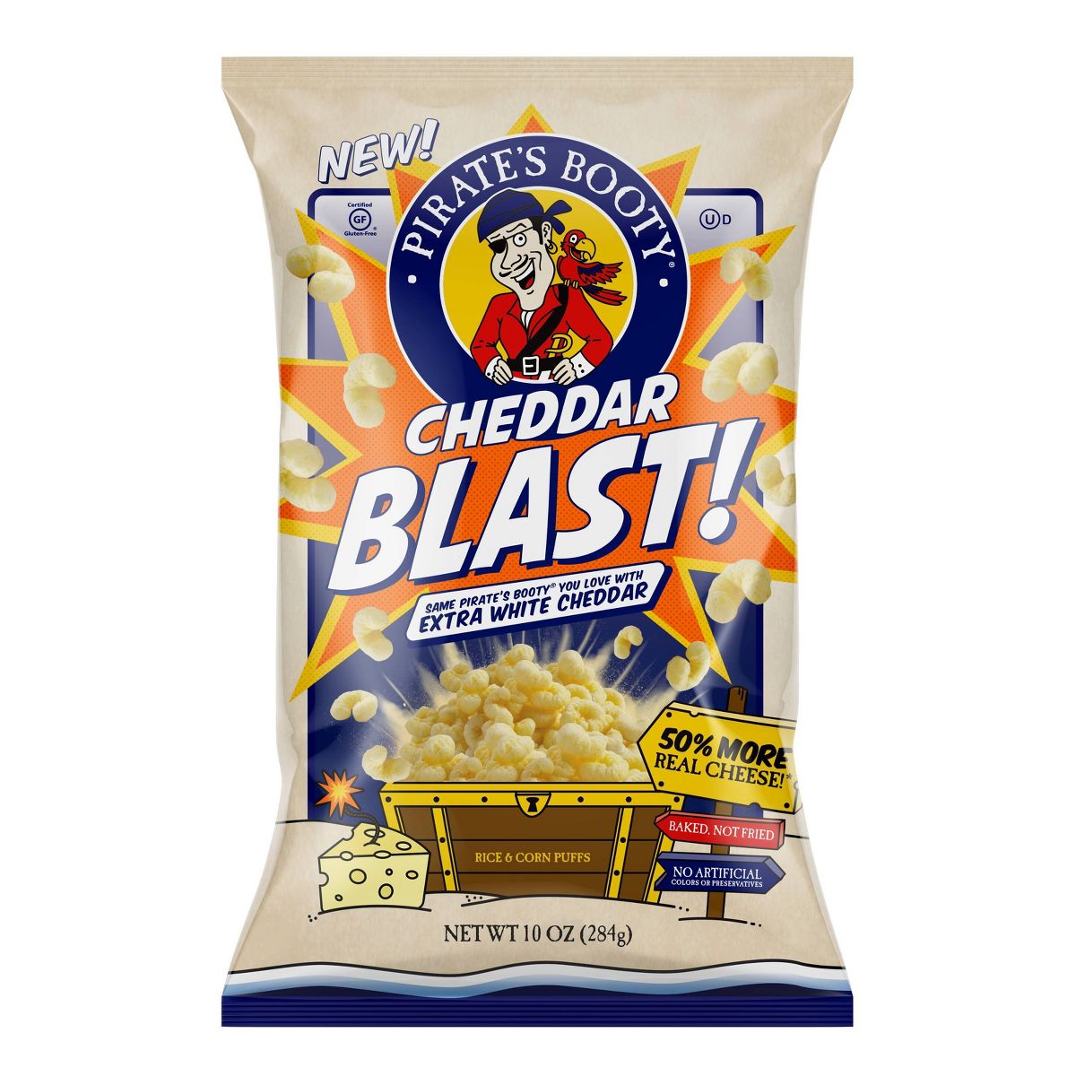 Pirate's Booty Cheddar Blast Extra White Cheddar Cheese Puffs - 10 oz - Imagen 2