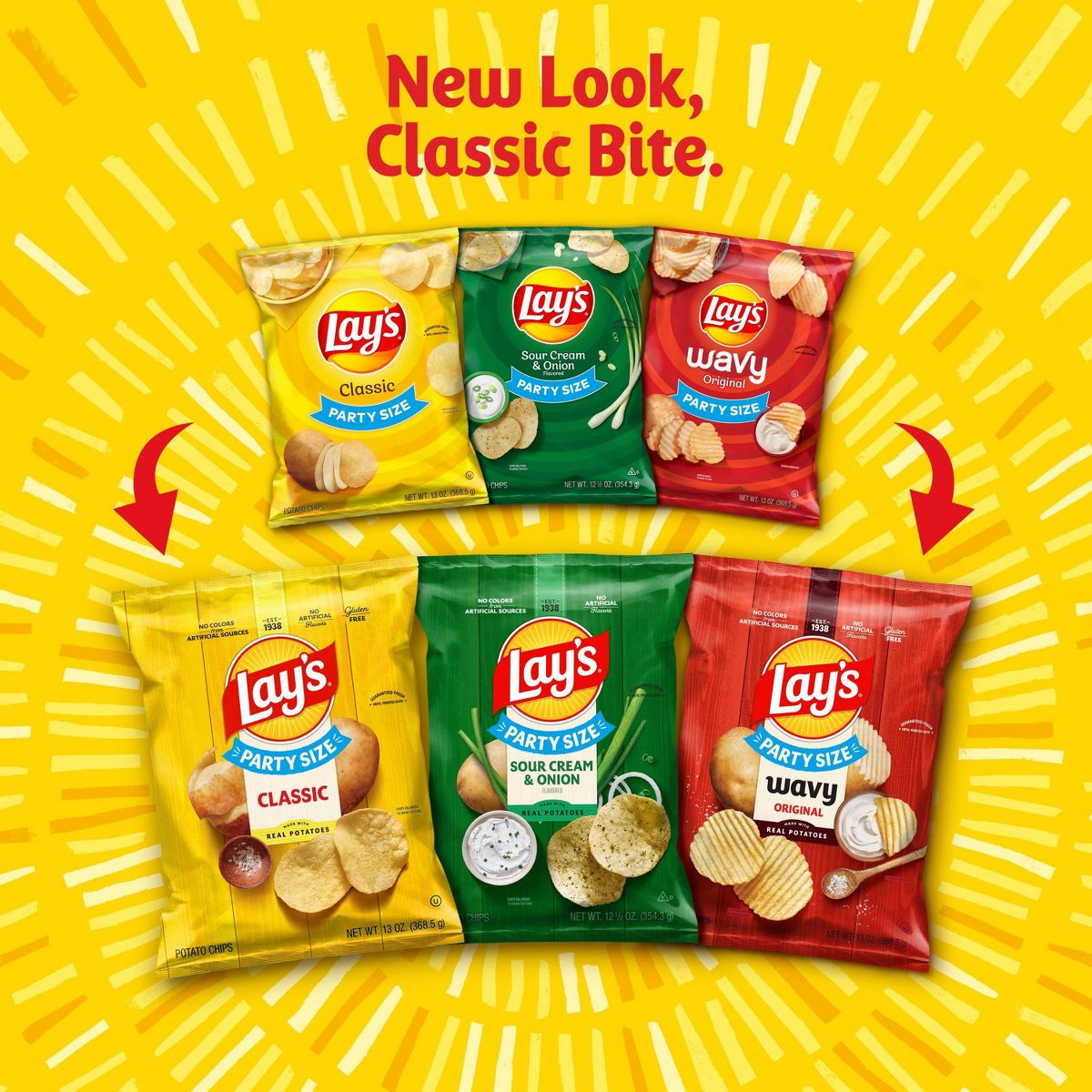 Lay's Clásicas Papas Fritas Tamaño Fiesta - 13 oz - Imagen 10