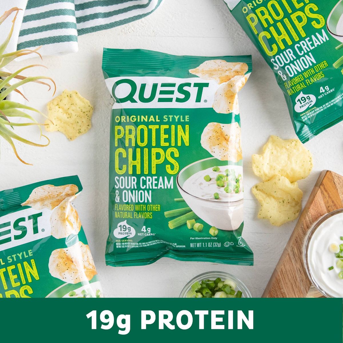 Quest Nutrition Protein Chips - Sour Cream & Onion - Imagen 3