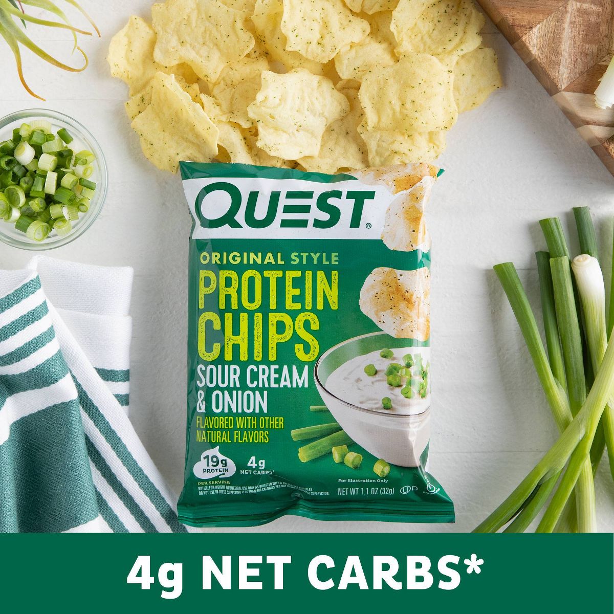 Quest Nutrition Protein Chips - Sour Cream & Onion - Imagen 4