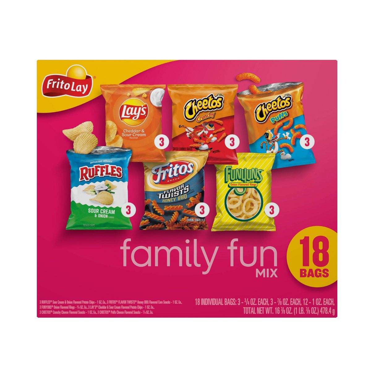 Frito-Lay Mix de Snacks para Toda la Familia - 18ct - Imagen 3
