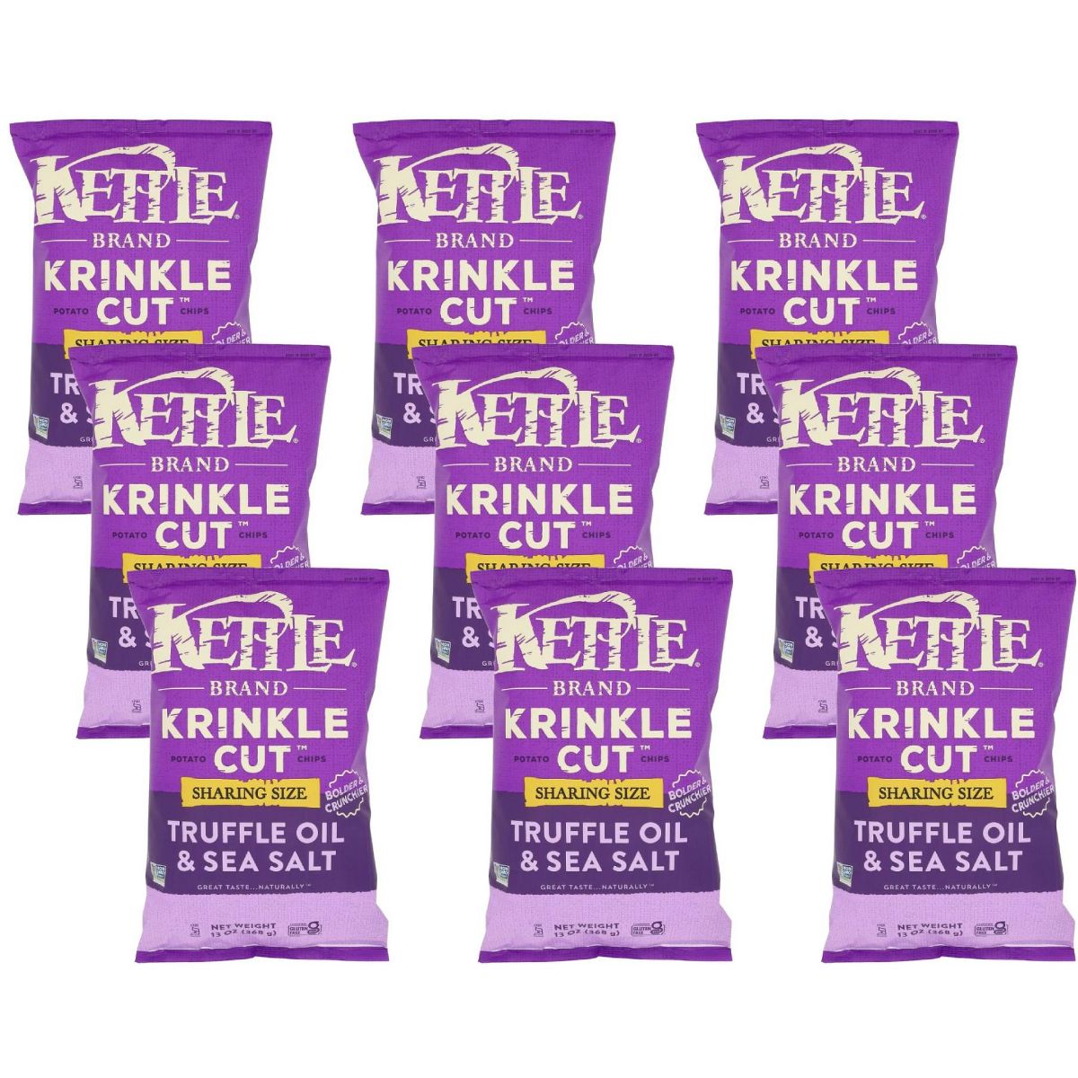 Kettle Brand Papas Fritas Krinkle Cut con Aceite de Trufa y Sal de Mar - Caja de 9/13 oz - Imagen 2