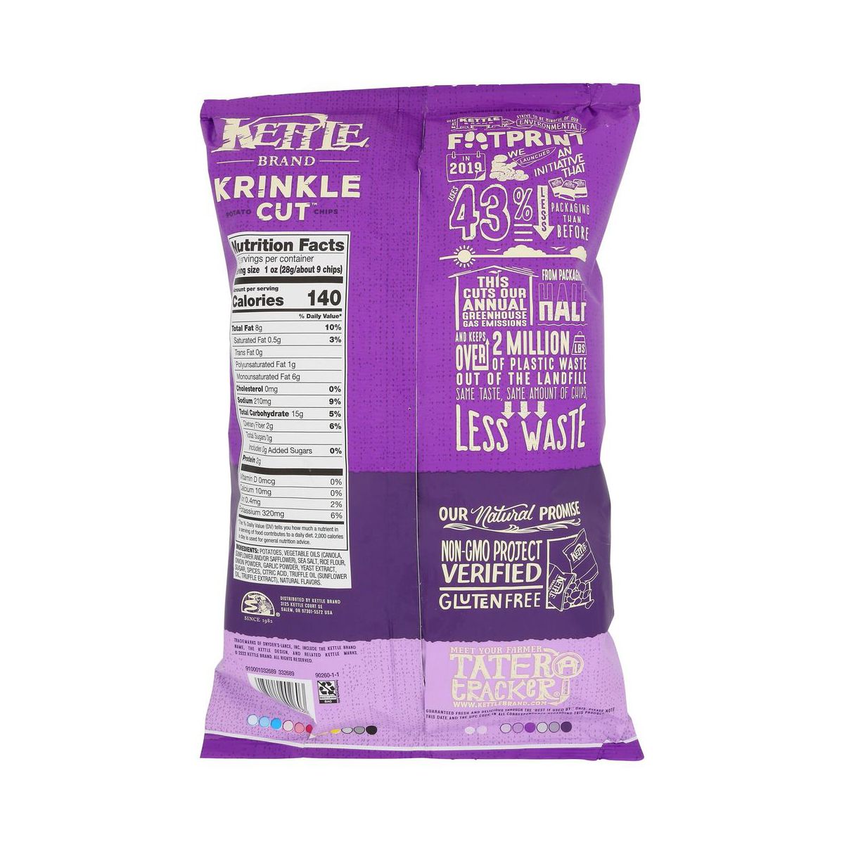 Kettle Brand Papas Fritas Krinkle Cut con Aceite de Trufa y Sal de Mar - Caja de 9/13 oz - Imagen 4