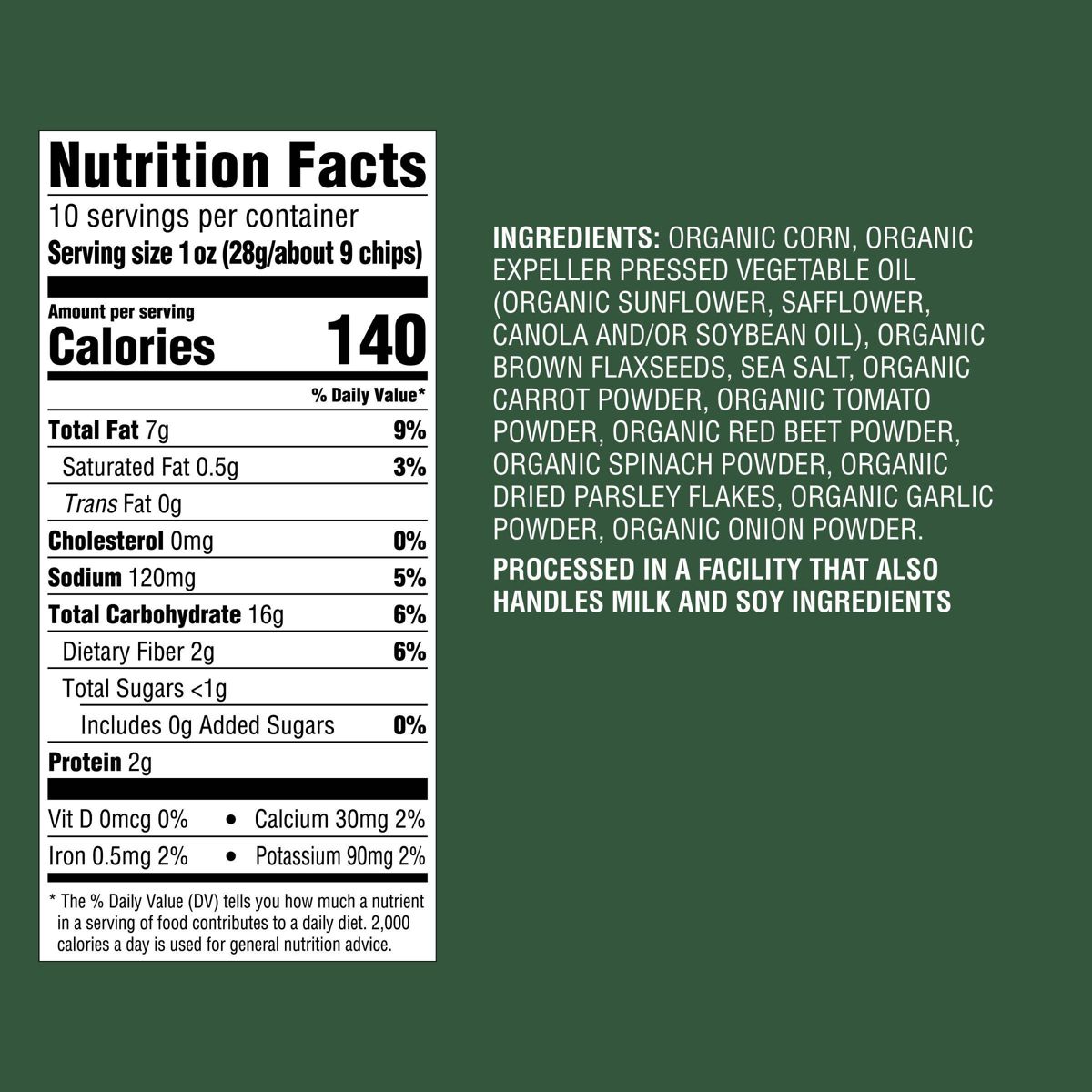 Totopos de Tortilla de Vegetales Orgánicos - 10 oz - Good & Gather™ - Imagen 5