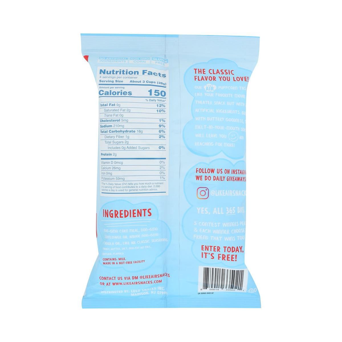 Like Air Classic Baked Puffcorn - Caja de 12/4 oz - Imagen 4