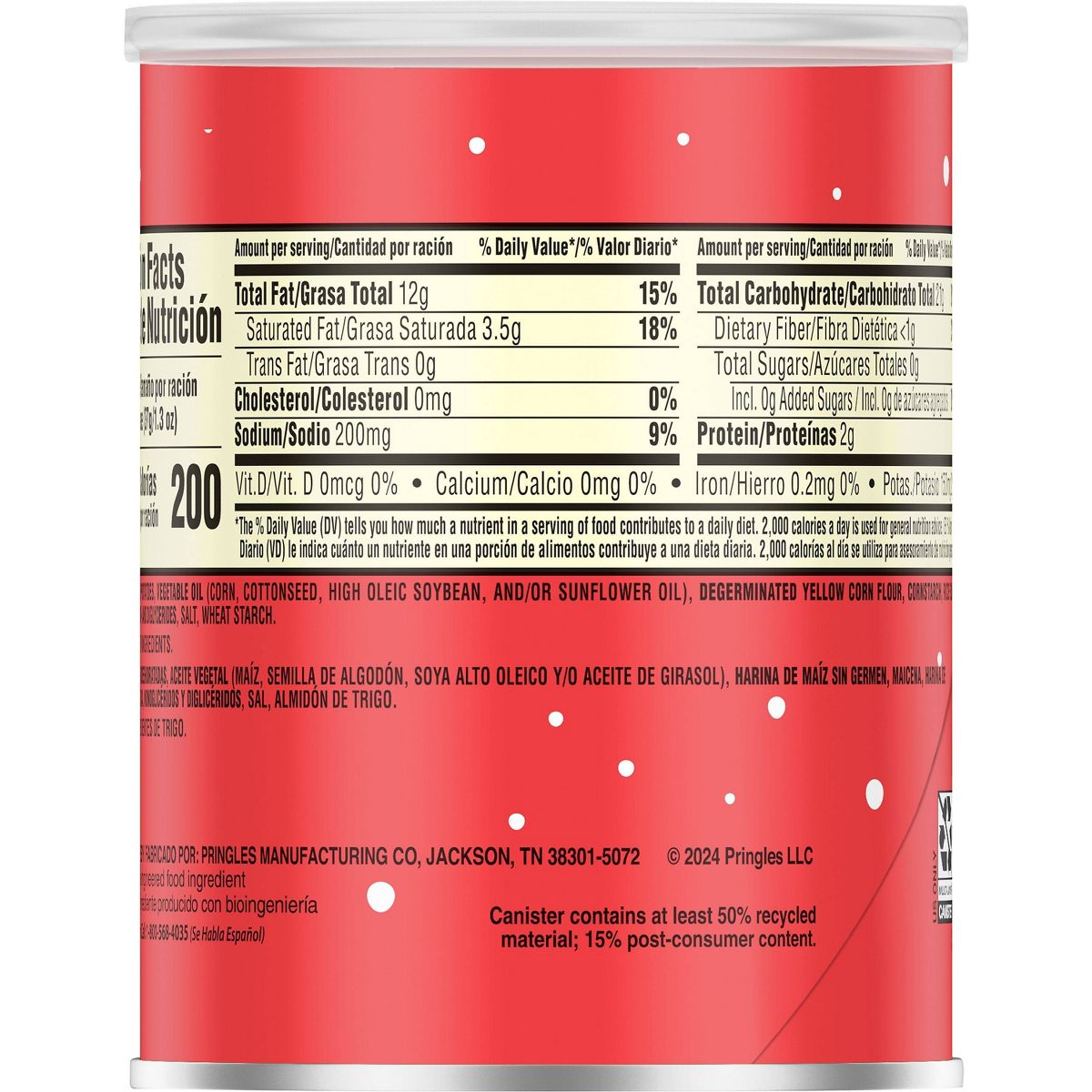 Pringles Navideñas para Llevar Papas Sabor Original - 1.3 oz - Imagen 3