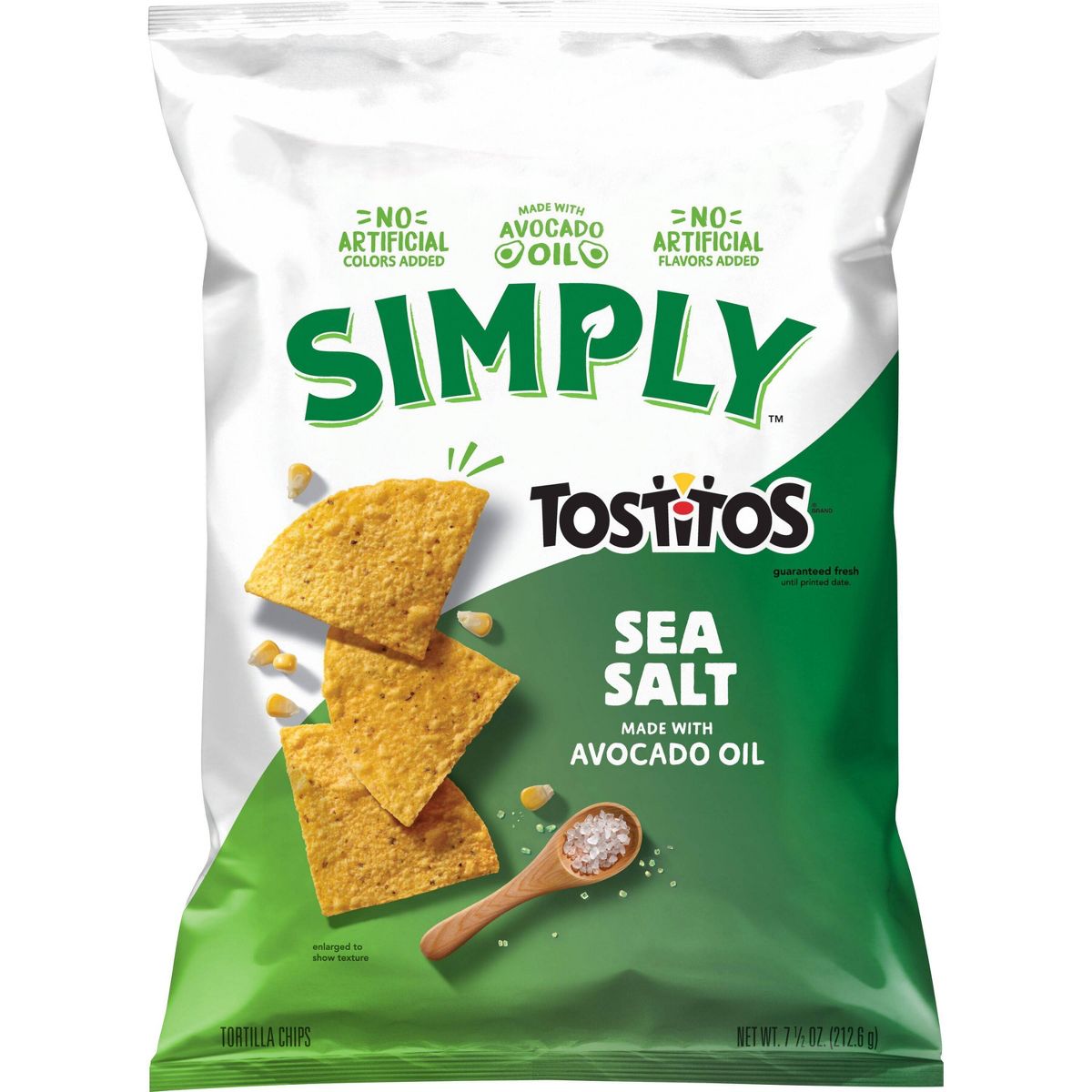 Tostitos Totopos de Maíz Simplemente Sal Marina y Aceite de Aguacate - 7.5 oz - Imagen 2