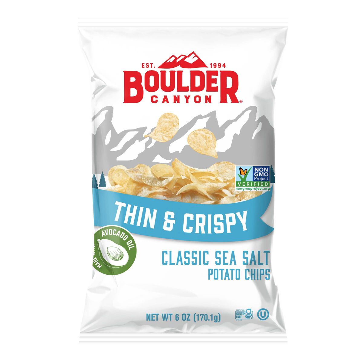 Papas Fritas Delgadas y Crujientes Boulder Canyon con Aceite de Aguacate y Sal Marina - 6 oz - Imagen 2