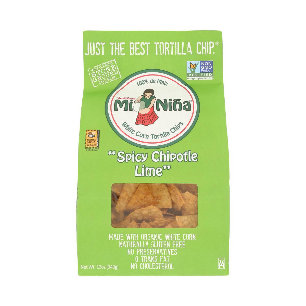 Totopos Mi Nina Sabor Chipotle y Lima Picantes - Caja con 9 - 12 oz - Imagen 3