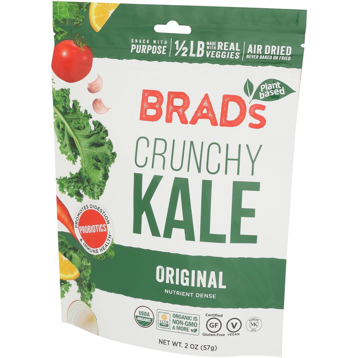 Kale Crujiente Original a Base de Plantas de Brad - Caja con 12 - 2 oz - Imagen 5