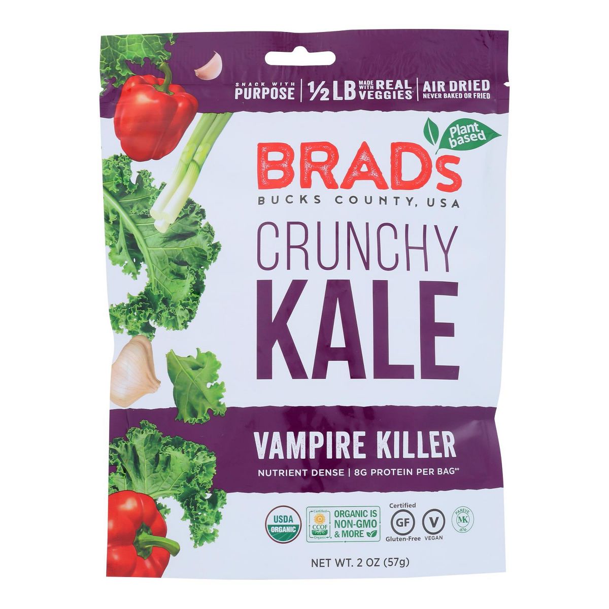 Brad's Raw Crunchy Kale Vampire Killer - Caja con 12/2 oz - Imagen 3
