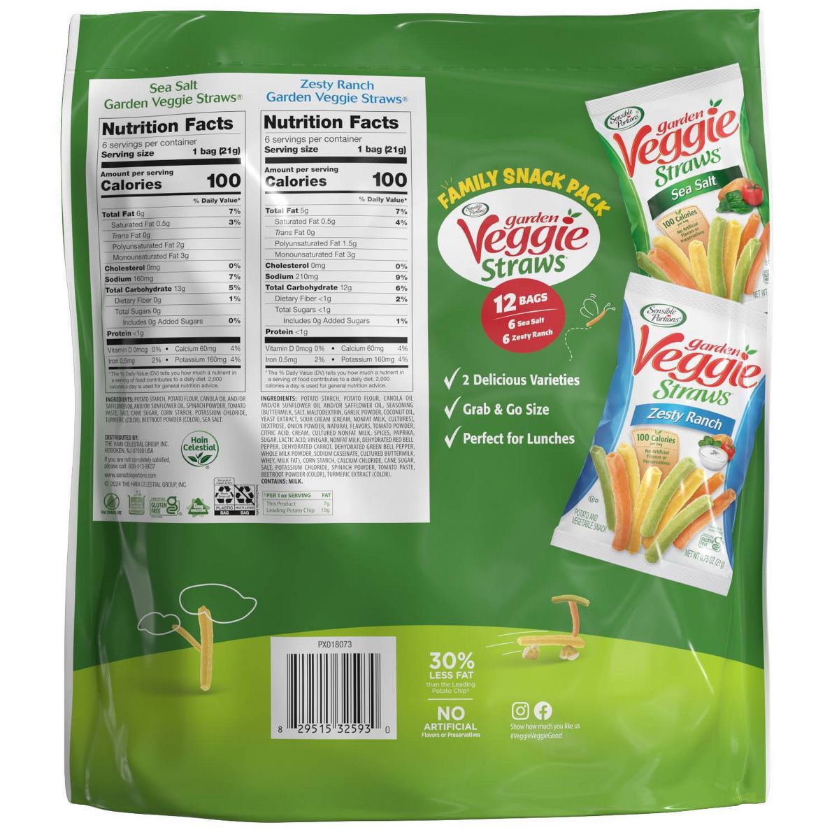 Sensible Portions Veggie Straws Paquete Variado - 12ct - Imagen 3