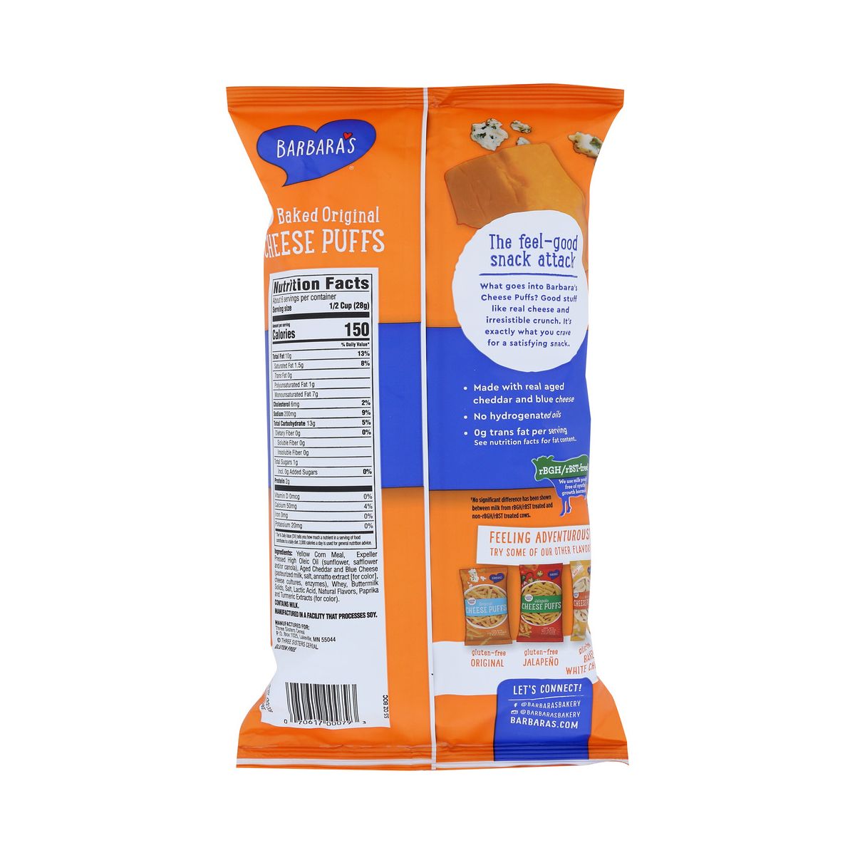 Barbara's Baked Original Cheese Puffs - Caja con 12/5.5 oz - Imagen 4