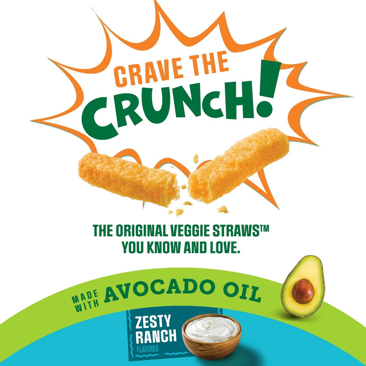 Sensible Portions Garden Veggie Straws Sabor Ranch Picante Tamaño Familiar con Aceite de Aguacate - 10 oz - Imagen 4