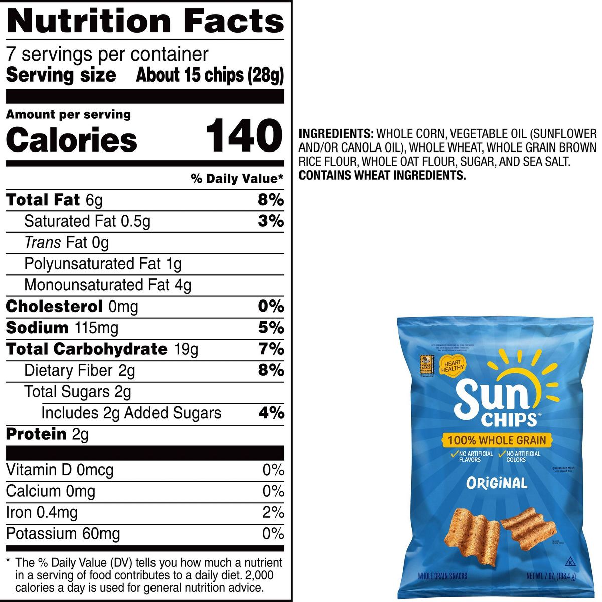SunChips Original Chips de Grano Entero - 7 oz - Imagen 7