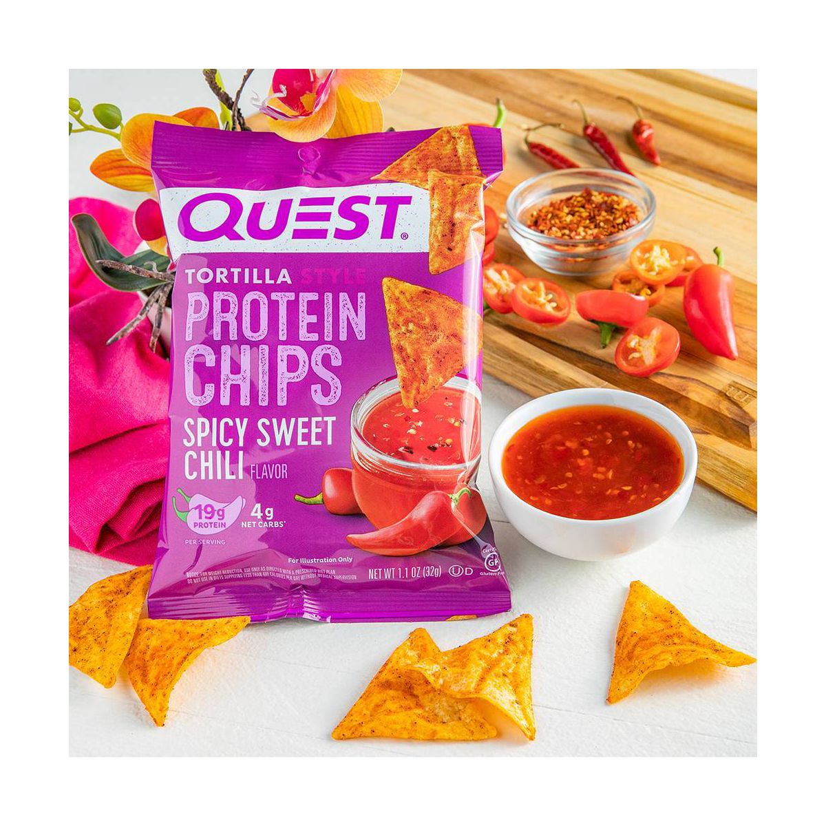 Quest Nutrition Tortilla Style Protein Chips - Spicy Sweet Chili - Imagen 6