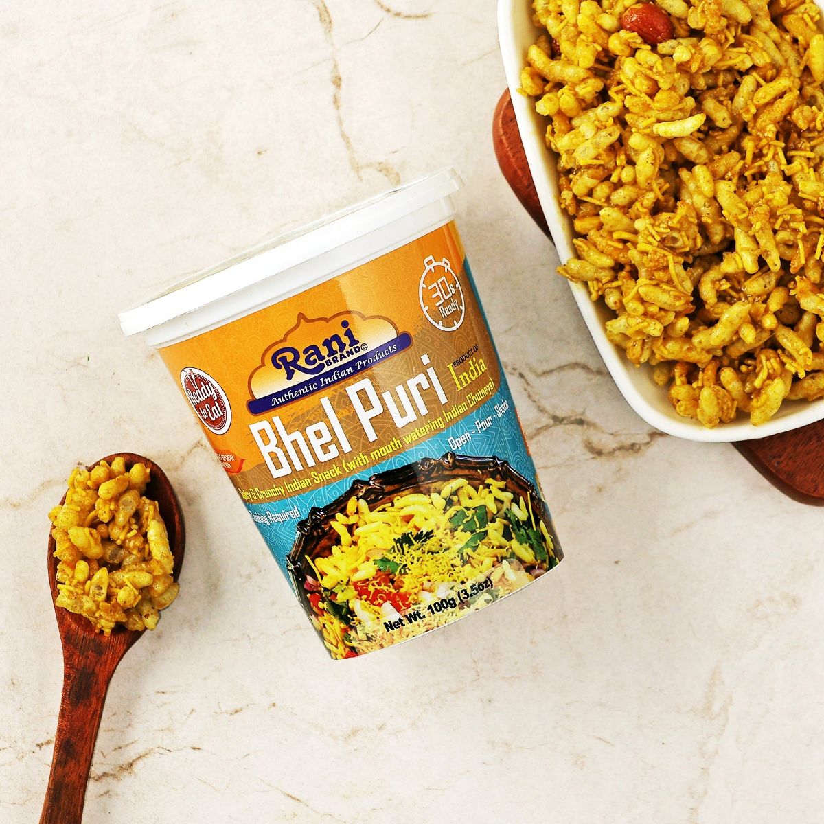 Rani Brand Authentic Indian Foods | Bhel Puri Cup Sabor Natural - Imagen 3