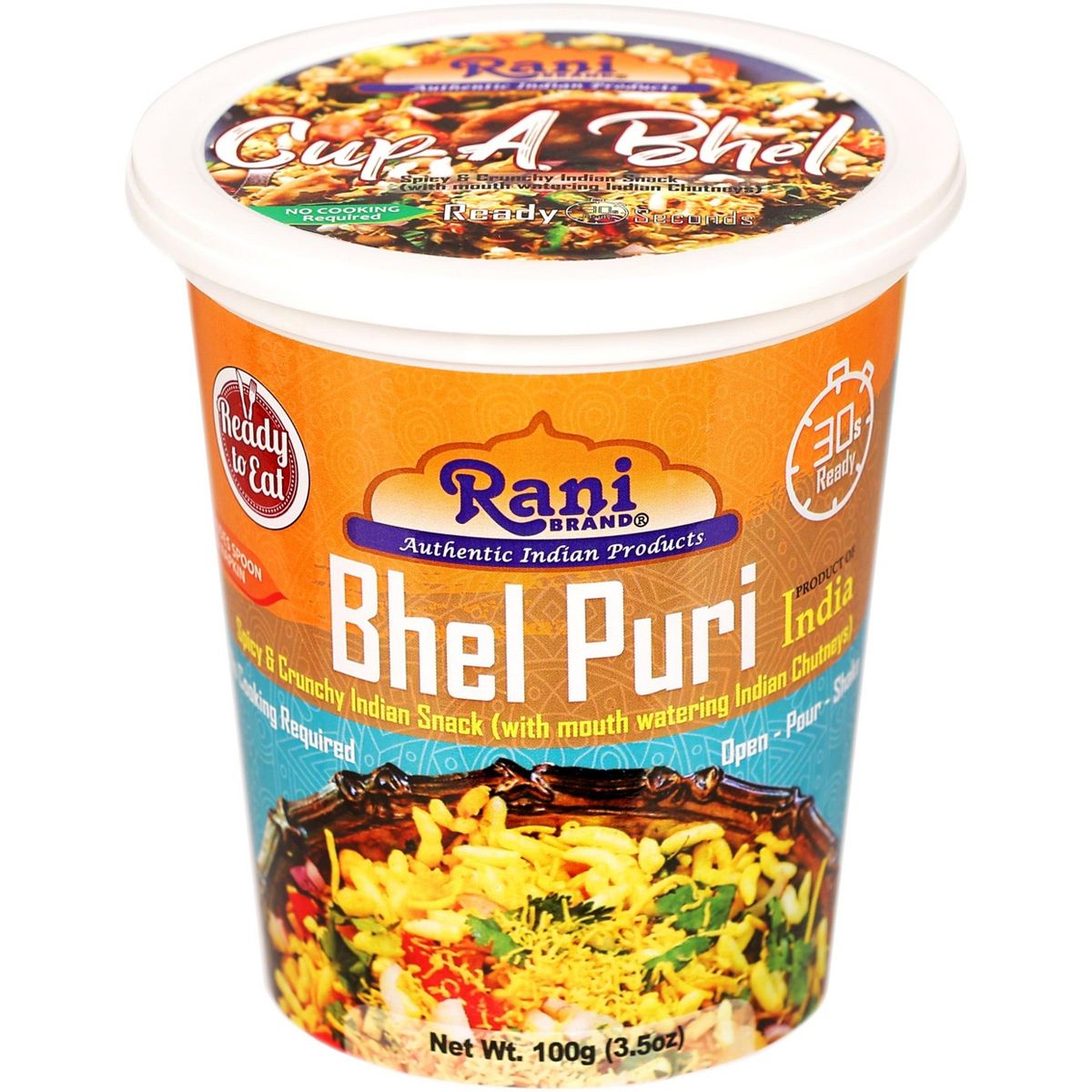 Rani Brand Authentic Indian Foods | Bhel Puri Cup Sabor Natural - Imagen 8