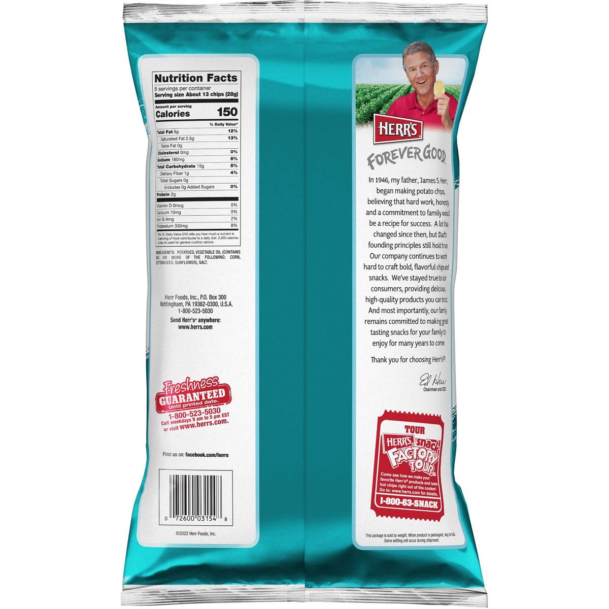 Papas Fritas Herr's Crips & Tasty - 8 oz - Imagen 3