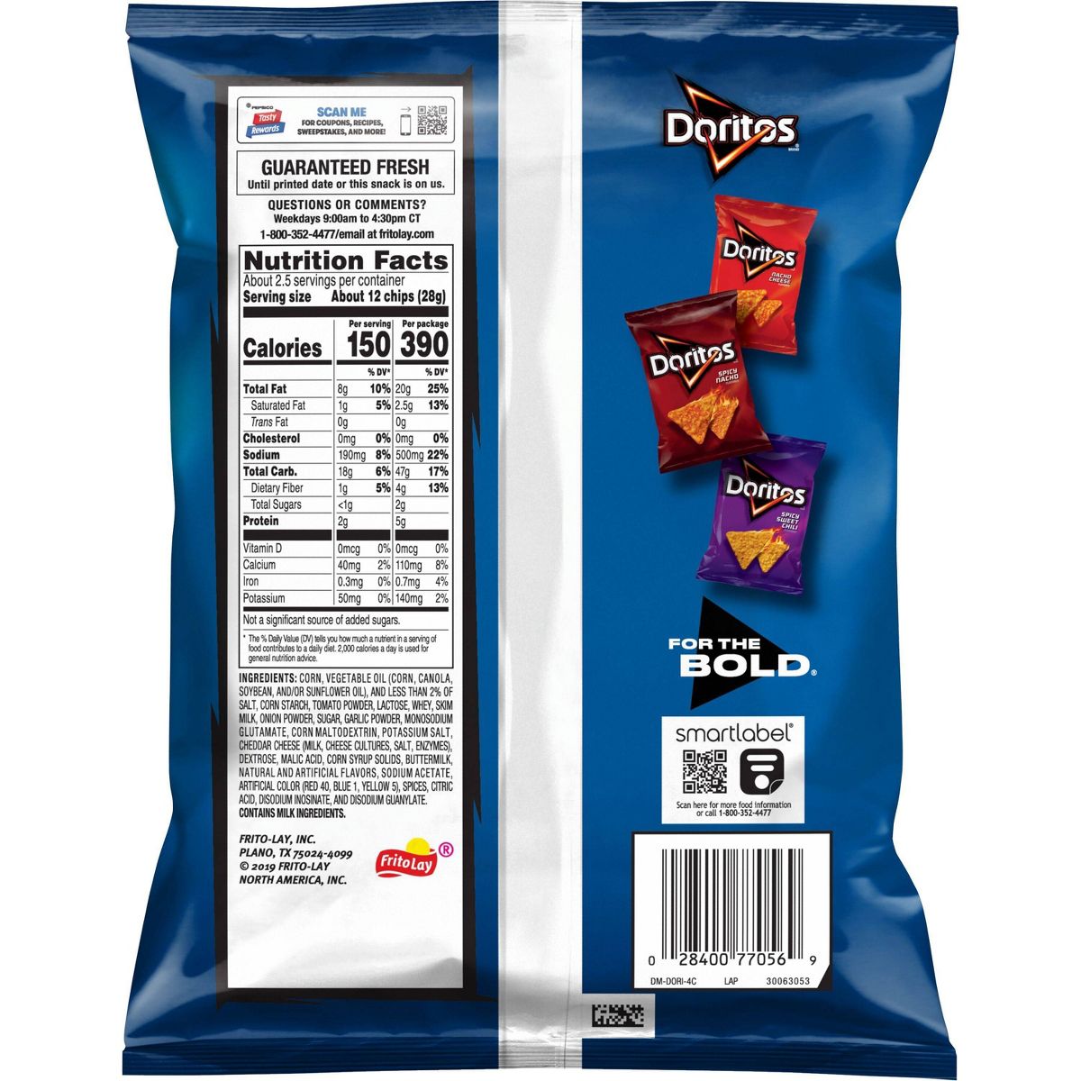 Doritos Sabor Cool Ranch Totopos de Maíz - 2.625 oz - Imagen 3